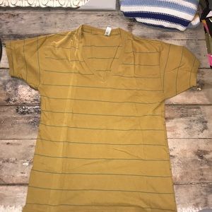 American apparel mustard v neck